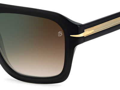 David Beckham DB7127/S Black Gold/Brown Shaded Green Mirror #colour_black-gold-brown-shaded-green-mirror