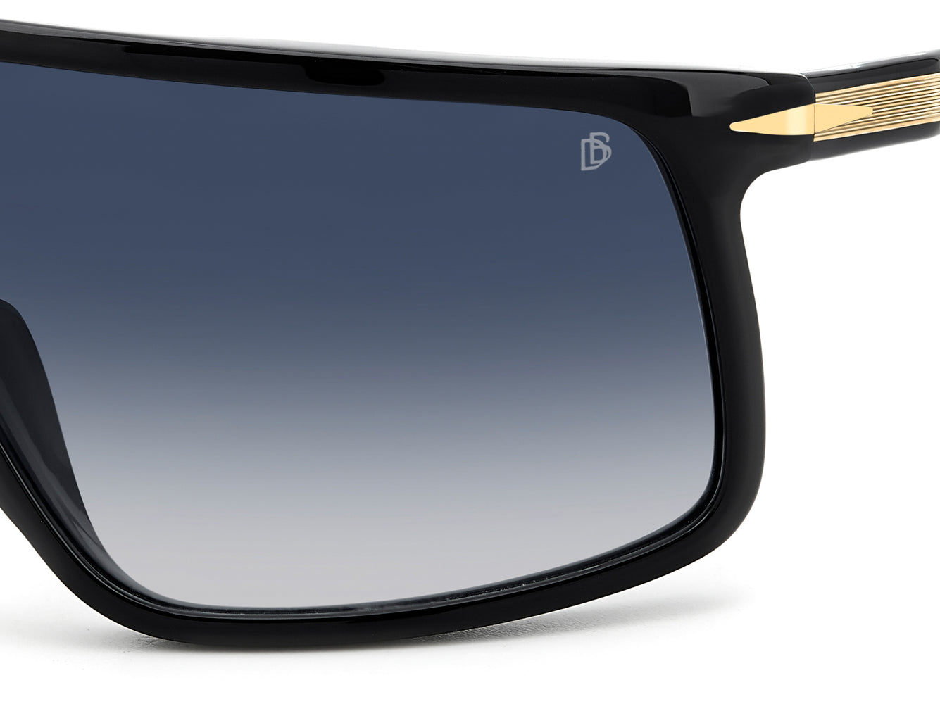 David Beckham DB99/Visor Black Gold/Dark Blue Shaded Gradient #colour_black-gold-dark-blue-shaded-gradient