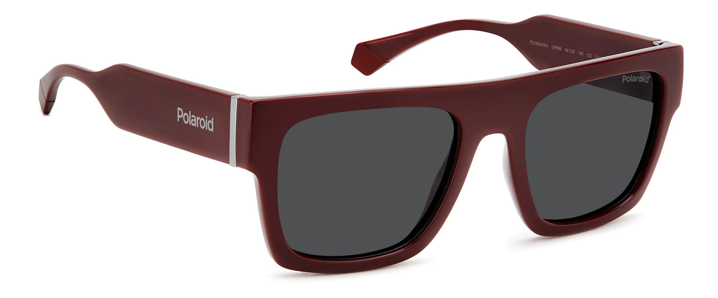 Polaroid PLD 6224/S/X Burgundy/Grey Polarised #colour_burgundy-grey-polarised