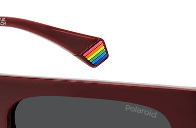 Polaroid PLD 6224/S/X Burgundy/Grey Polarised #colour_burgundy-grey-polarised