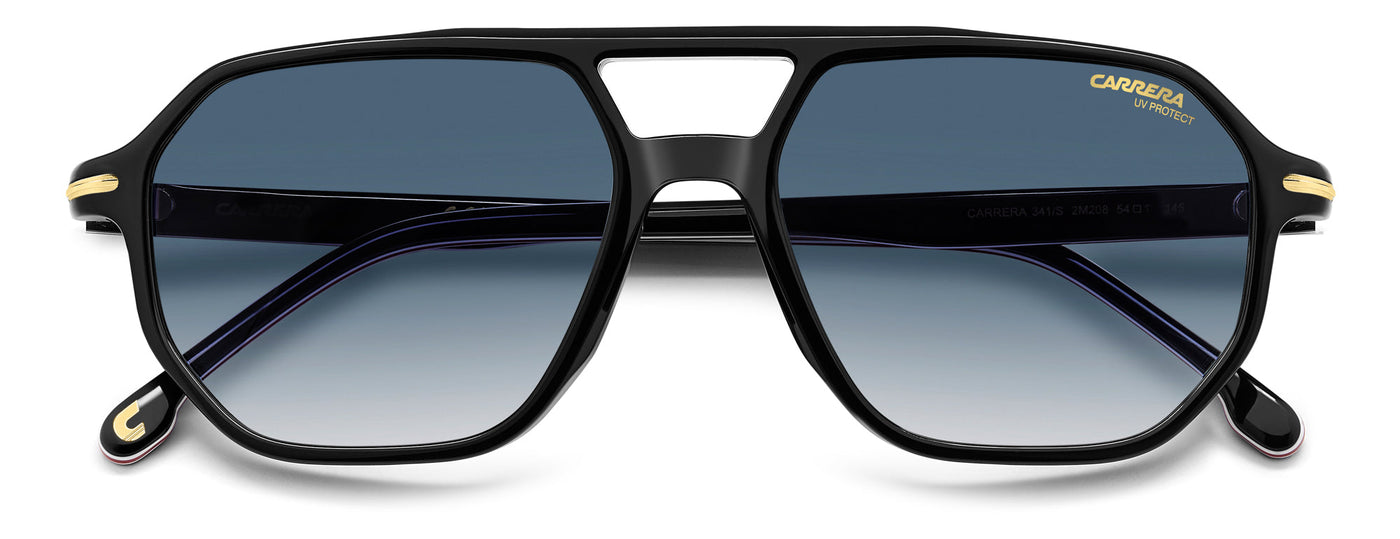 Carrera 341/S Black Gold/Dark Blue Shaded Gradient #colour_black-gold-dark-blue-shaded-gradient