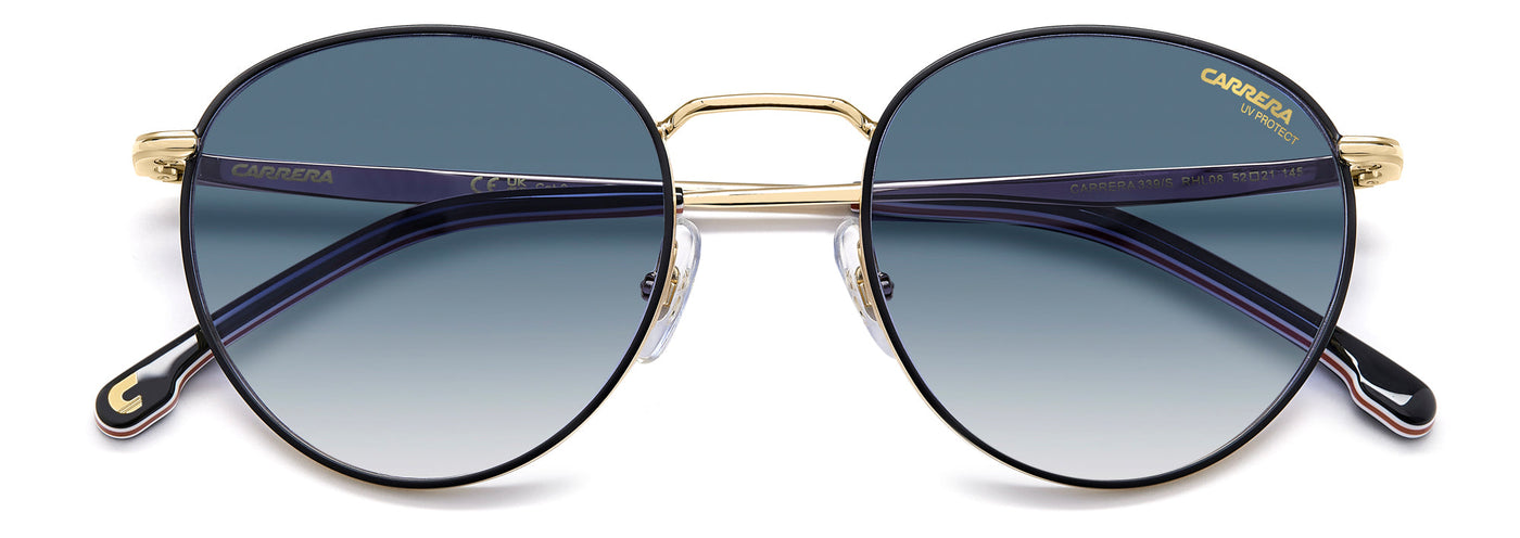 Carrera 339/S Gold Black/Dark Blue Shaded Gradient #colour_gold-black-dark-blue-shaded-gradient