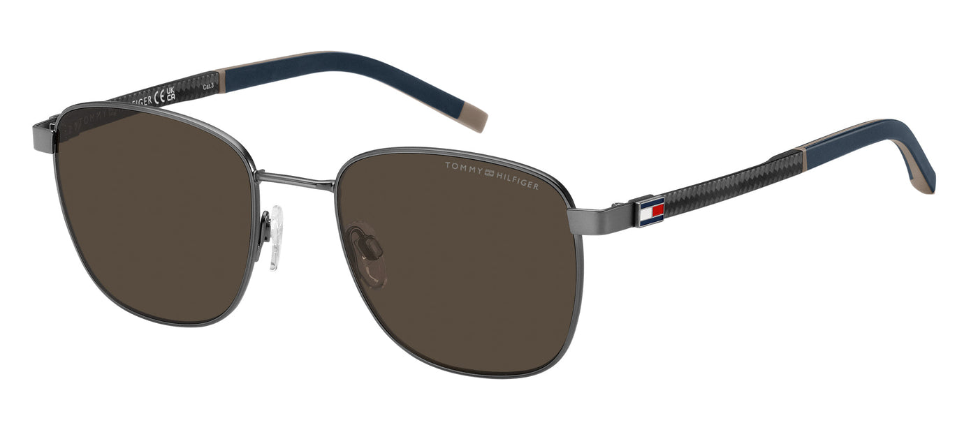 Tommy Hilfiger TH2138/S Matte Ruthenium Black/Brown #colour_matte-ruthenium-black-brown