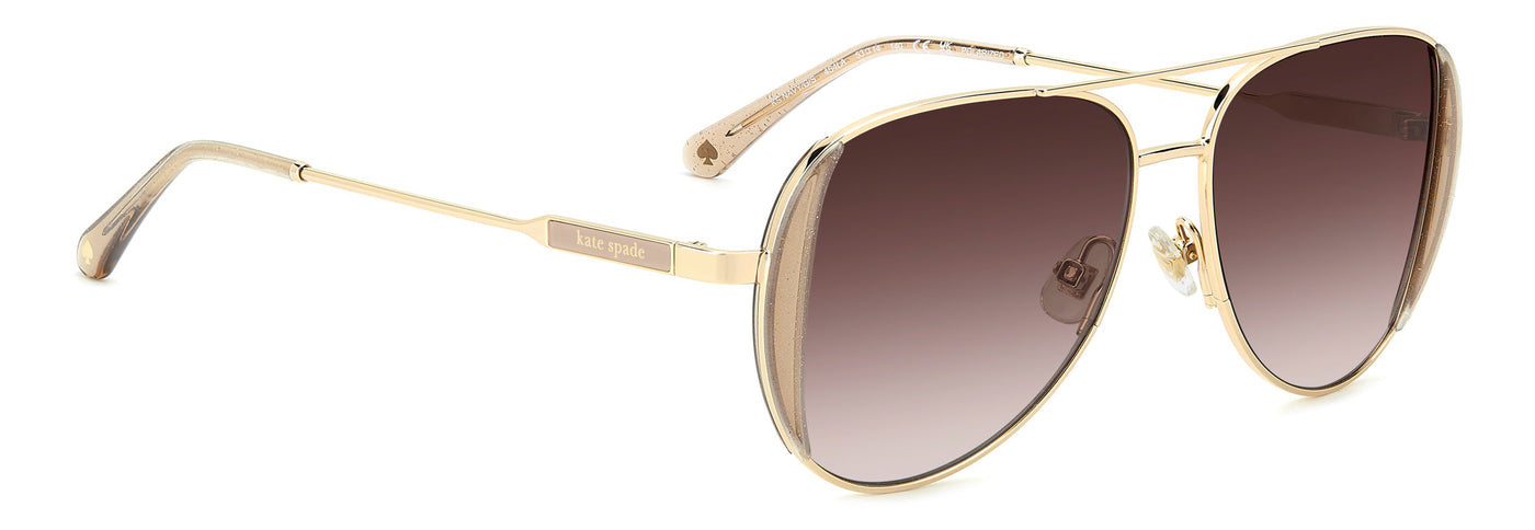 Kate Spade KS Navy/G/S Crystal Gold Glitter/Brown Shaded Polarised Gradient #colour_crystal-gold-glitter-brown-shaded-polarised-gradient