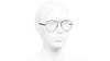Chanel 2201Q #colour_dark silver & khahi frame.sample lenses.