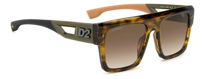 DSQUARED2 D2 0127/S Green Horn/Gold Gradient #colour_green-horn-gold-gradient