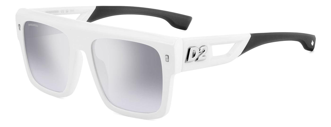 DSQUARED2 D2 0127/S White Black/Silver Gradient Mirror #colour_white-black-silver-gradient-mirror