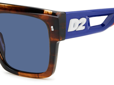 DSQUARED2 D2 0127/S Brown Horn/Blue #colour_brown-horn-blue