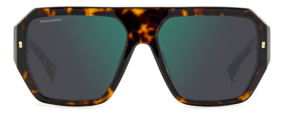 DSQUARED2 D2 0128/S Havana Pattern/Green Mirror #colour_havana-pattern-green-mirror