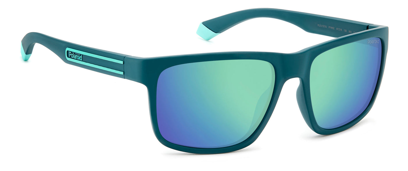 Polaroid PLD 2157/S Matte Teal/Blue Mirror Polarised #colour_matte-teal-blue-mirror-polarised