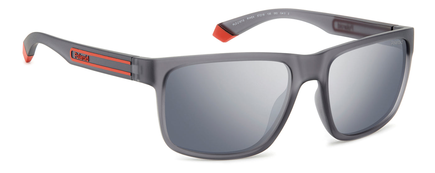 Polaroid PLD 2157/S Matte Grey/Silver Mirror Polarised #colour_matte-grey-silver-mirror-polarised