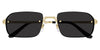 Cartier CT0460S #colour_shiny gold/grey with light mirror