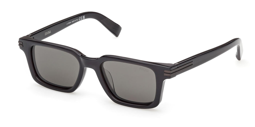 Zegna EZ0280 Shiny Grey/Smoke Polarised #colour_shiny-grey-smoke-polarised