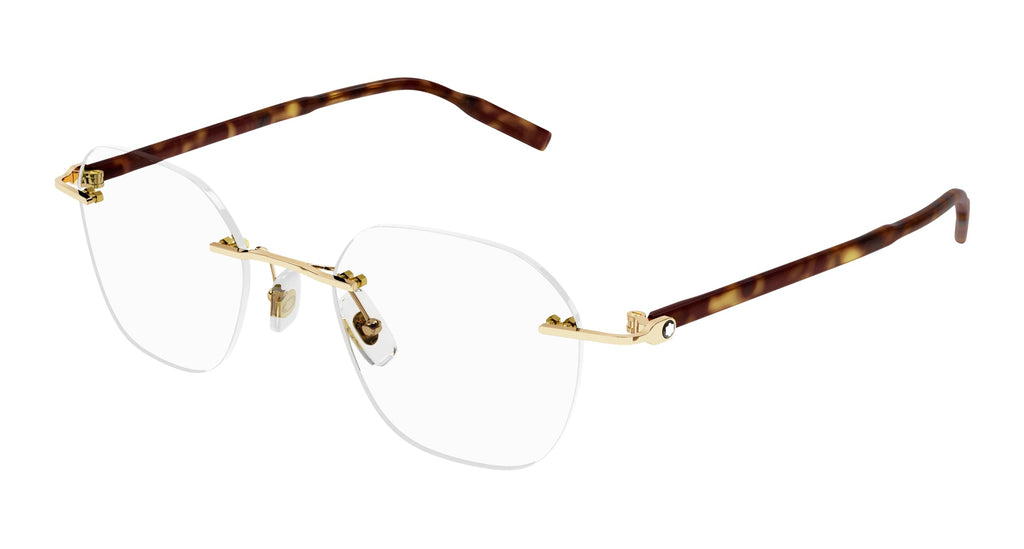 Montblanc MB0223O Gold/Havana #colour_gold-havana