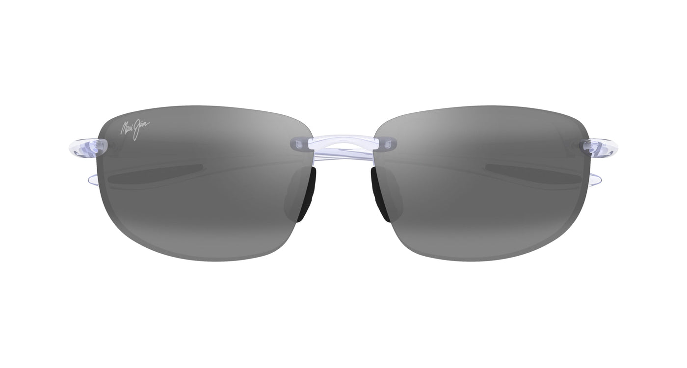 Maui Jim Ho'okipa Polarised Sunglasses Shiny Crystal/Grey #colour_shiny-crystal-grey