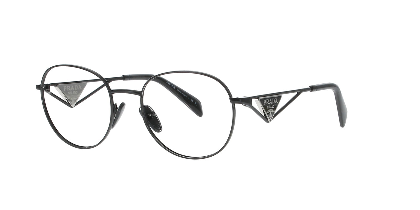 Round Black Metal Prada Frame