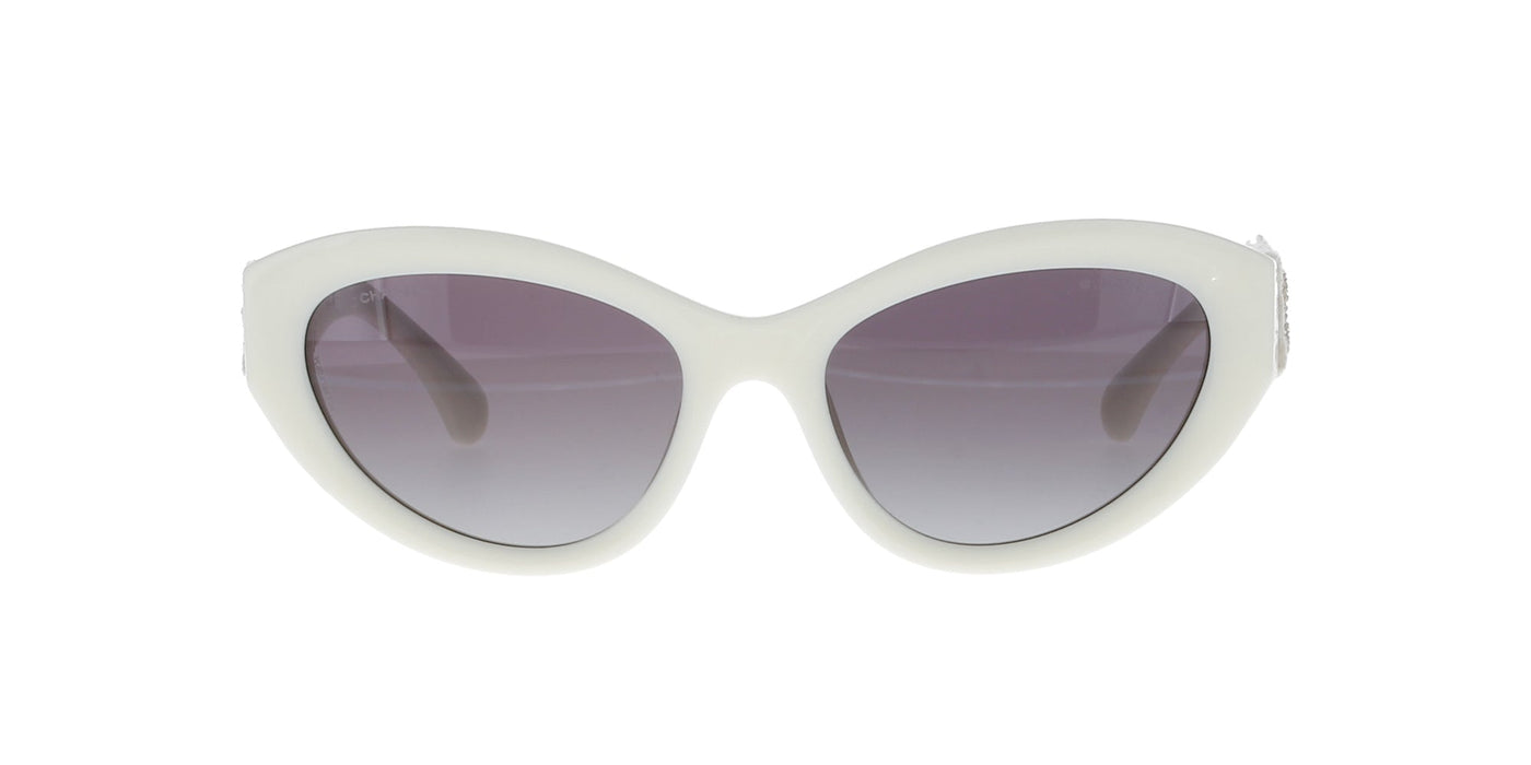 White Cat Eye Tweed Chanel Sunglasses