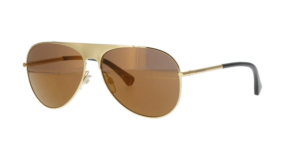 Gold Metal Aviator Emporio Armani Sunglasses