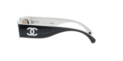 Black and White Chanel Cat Eye Sunglasses