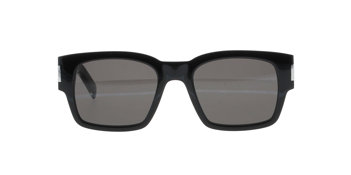 Shiny Black With Silver Saint Laurent Sunglases