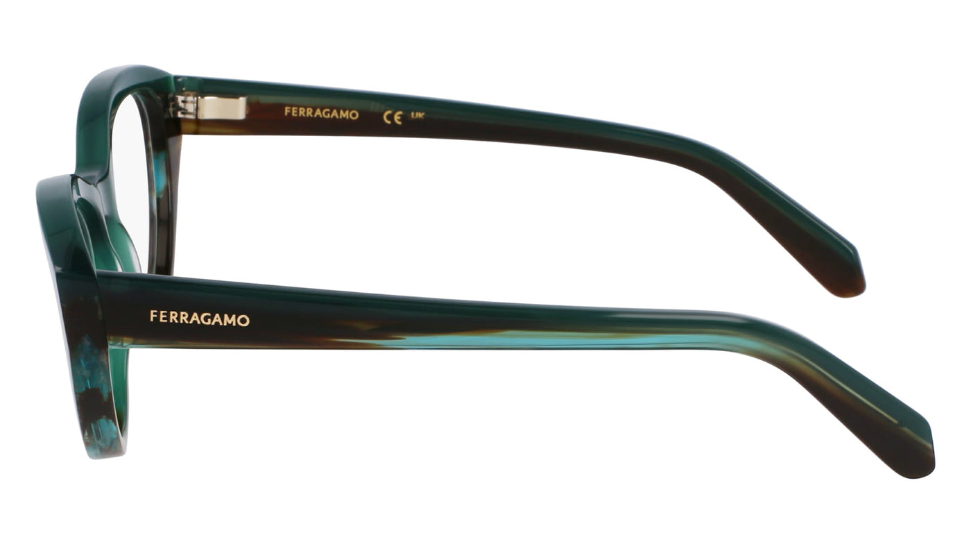 Ferragamo SF3011 Opaline Green/Striped Green #colour_opaline-green-striped-green