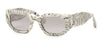 Philipp Plein SPP066M Marmorized Ivory/Smoke-Sliver Mirror #colour_marmorized-ivory-smoke-sliver-mirror