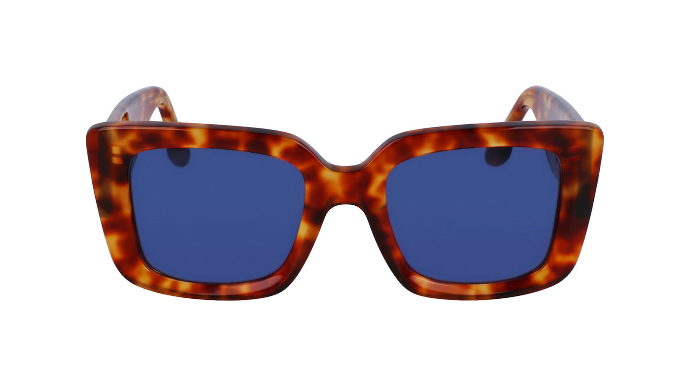 Victoria Beckham VB653S Blonde Havana/Blue #colour_blonde-havana-blue