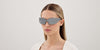 Balenciaga BB0421S #colour_shiny silver/grey with silver flash mirror