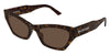Balenciaga BB0447S #colour_shiny dark havana/brown with light mirror