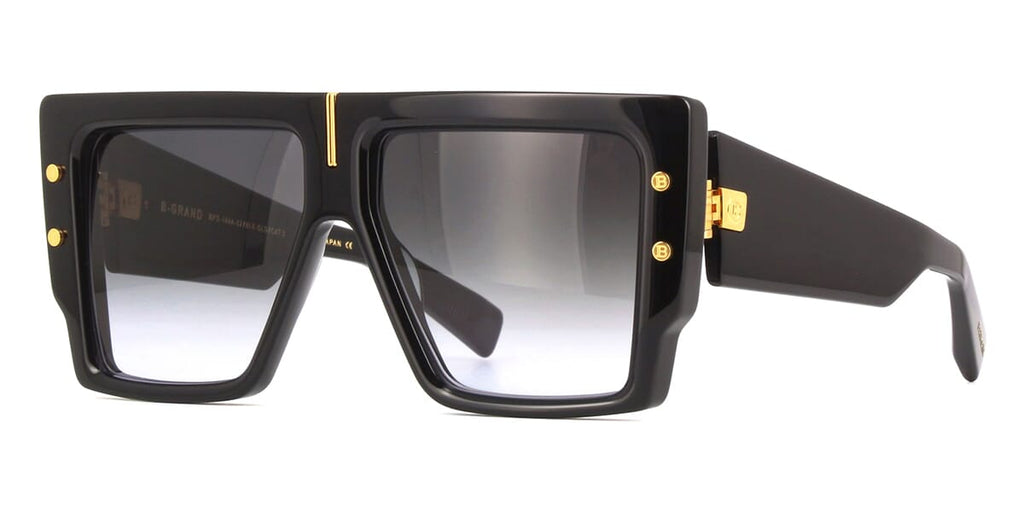 Balmain B Grand BPS 144 #colour_shiny black and gold/grey gradient with light mirror