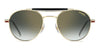 Carrera 381/S #colour_gold with striped red/green gradient with light gold flash mirror