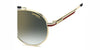Carrera 381/S #colour_gold with striped red/green gradient with light gold flash mirror