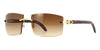 Cartier CT0021RS #colour_shiny gold with black genuine buffalo horn/brown gradient with light mirror