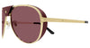 Cartier CT0296S#colour_brushed-gold-with-bordeaux-red-leather-detail-red-polarised