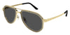 Cartier CT0461S #colour_shiny gold/grey with light mirror