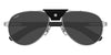 Cartier CT0495S #colour_silver with black wood/grey smoke
