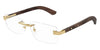 Cartier CT0513O #colour_gold with dark brown wood