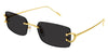 Cartier CT0605S #colour_shiny solid 18k gold/grey with light mirror