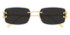 Cartier CT0605S #colour_shiny solid 18k gold/grey with light mirror