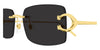 Cartier CT0605S #colour_shiny solid 18k gold/grey with light mirror