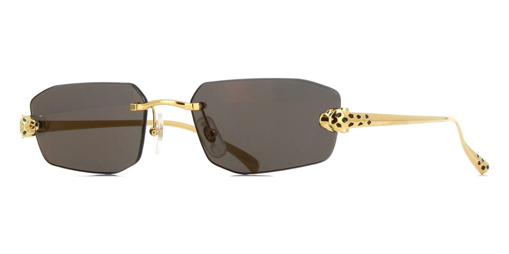 Cartier Panthere CT0474S #colour_shiny gold/grey with bronze mirror
