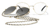 Chanel 4291 #colour_pale gold frame./gradient grey polarised (clip on) with clear blue-violet light filter lenses.