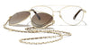 Chanel 4292 #colour_pale gold frame./gradient brown polarised (clip on) with clear blue-violet light filter lenses.