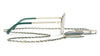 Chanel 4292 #colour_pale gold frame./solid green (clip on) with clear blue-violet light filter lenses.