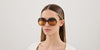 Chloe CH0327S #colour_shiny brown on gold/yellow gradient