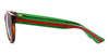 Gucci GG0003S #colour_havana with green and red stripe/brown with mirror