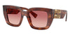 Miu Miu SMU B05#colour_striped-tobacco-red-to-pink-gradient