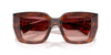 Miu Miu SMU B05#colour_striped-tobacco-red-to-pink-gradient