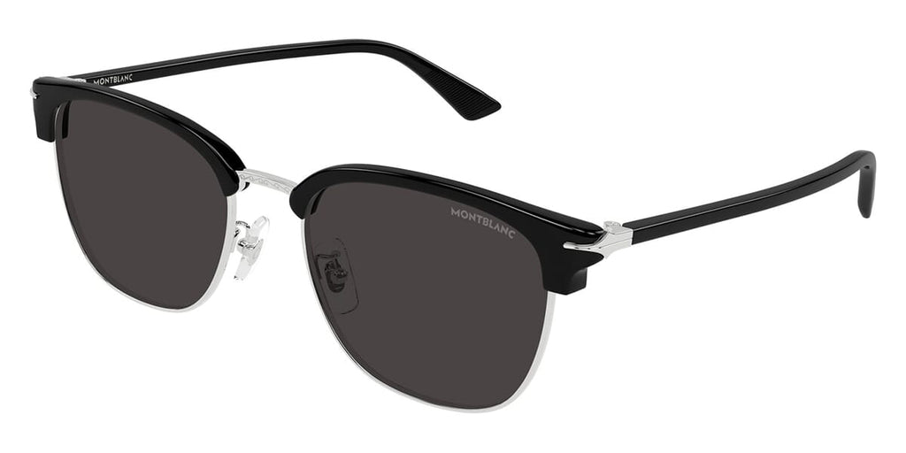 Montblanc MB0439SA #colour_shiny black and silver/grey with light mirror