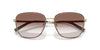 Oliver Peoples R-18 OV1378S #colour_dark mahogany and brushed gold/earth brown to light brown gradient